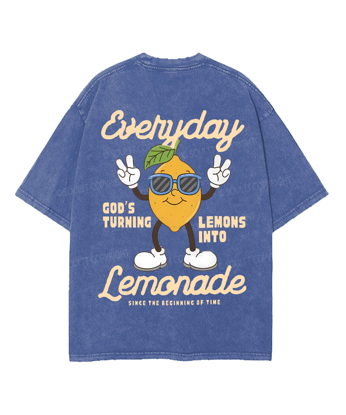 God's Turning Lemons Double Sided Unisex Washed Christian T-shirt