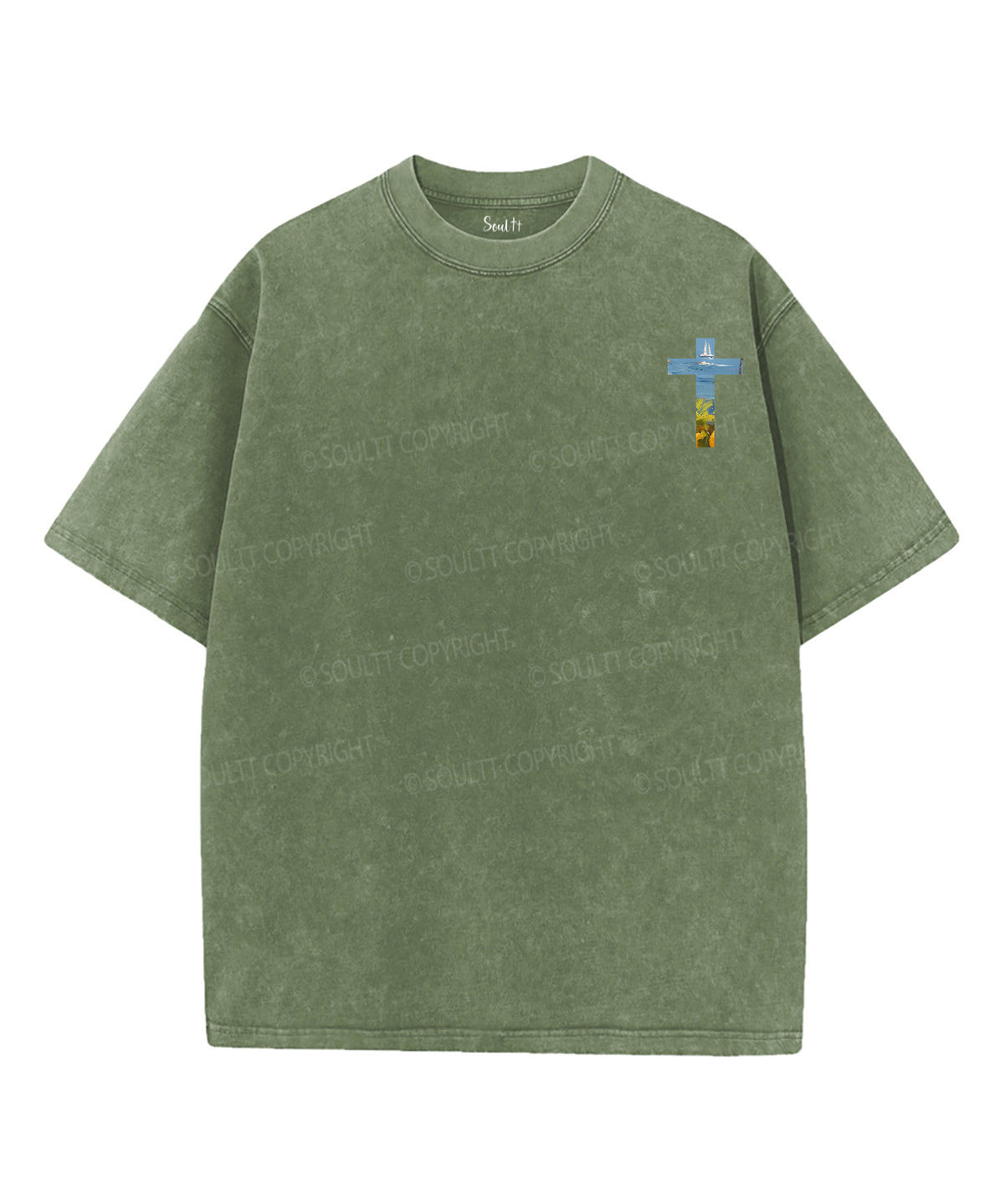 Fruit Of The Spirit Double Sided Unisex Washed Christian T-shirt