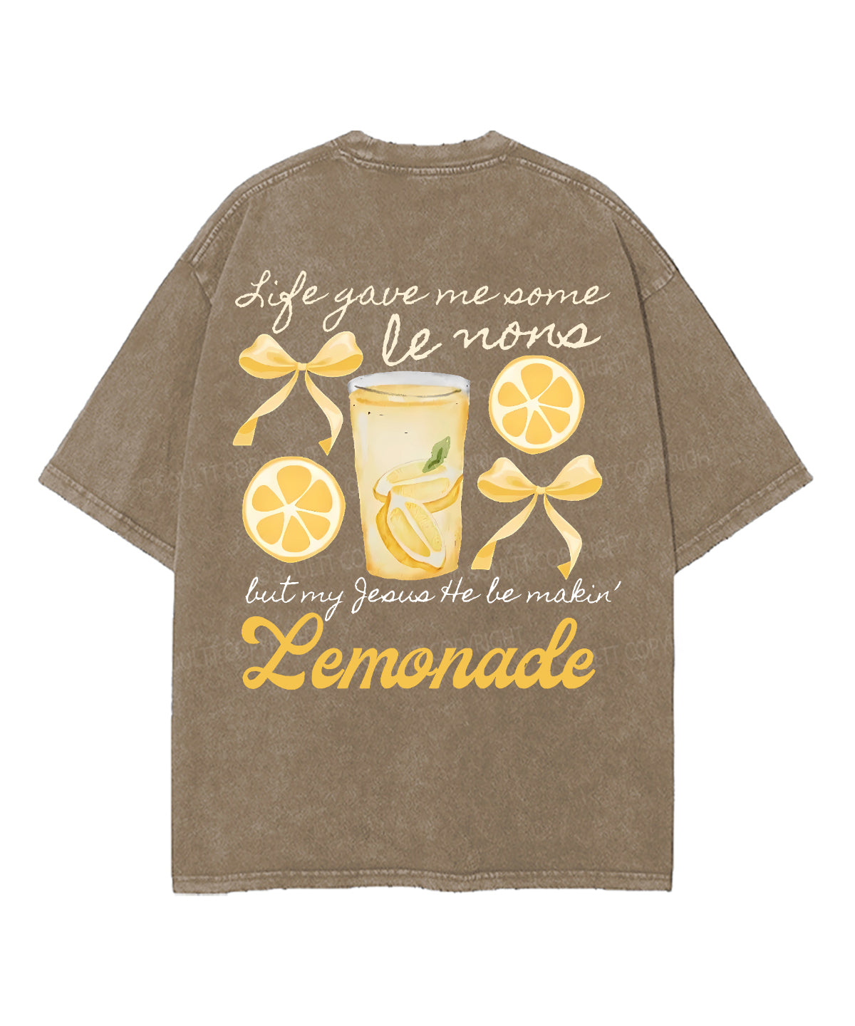 Life Gave Me Some Lemons Double Sided Unisex Washed Christian T-shirt