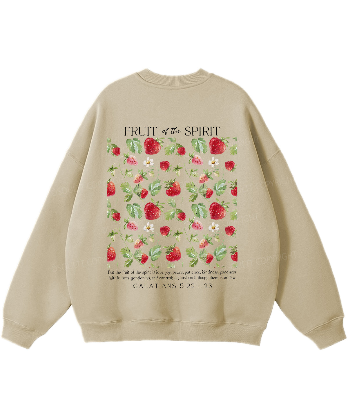Fruit of the Spirit Double Sided Christian Sweatshirt