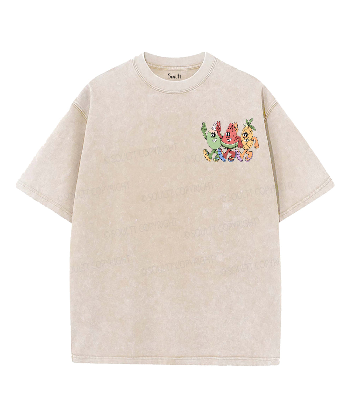 Fruit Of The Spirit Double Sided Unisex Washed Christian T-shirt