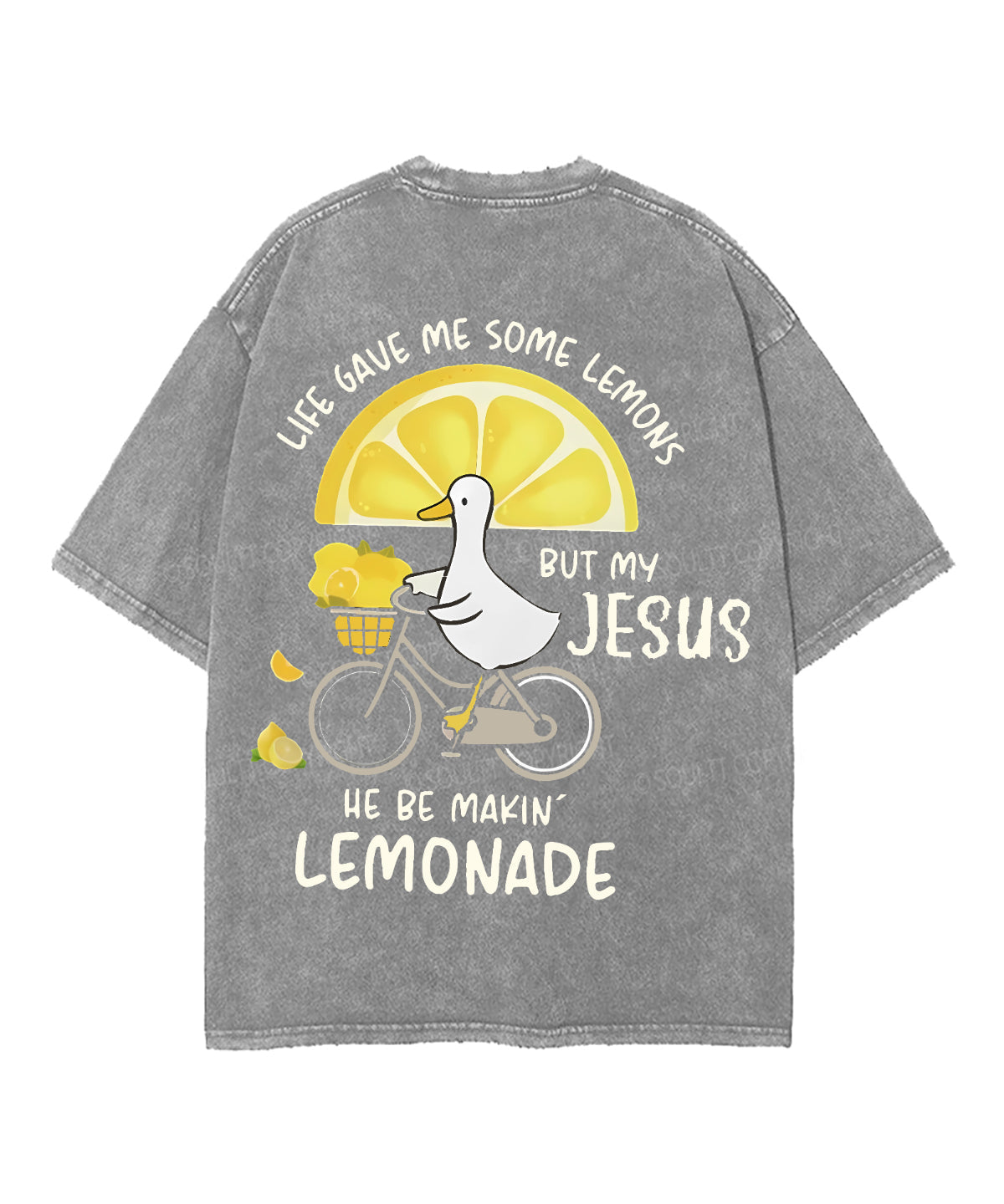 Life Gave Me Some Lemons Double Sided Unisex Washed Christian T-shirt