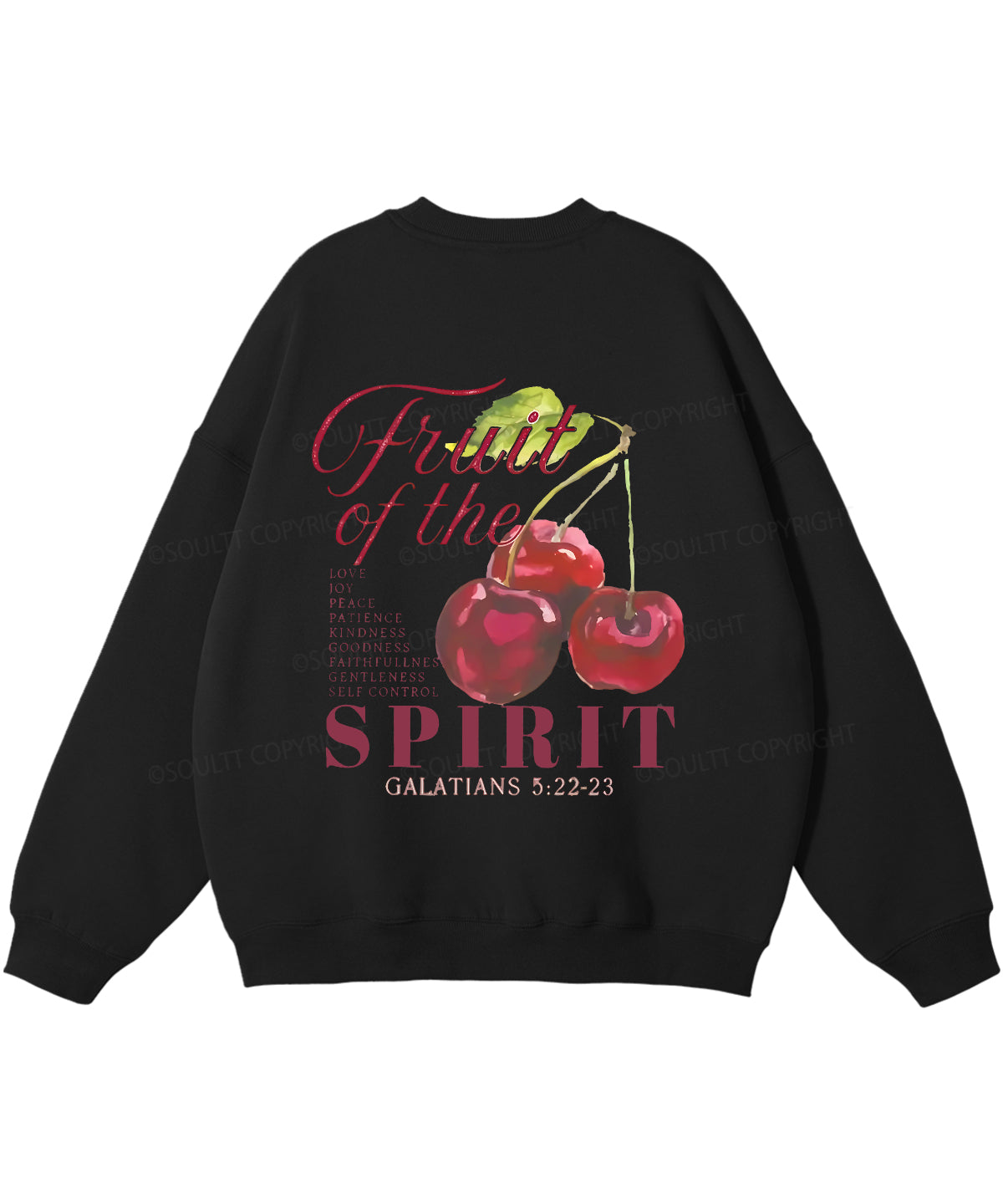 Fruit Of The Spirit Double Sided Christian Sweatshirt