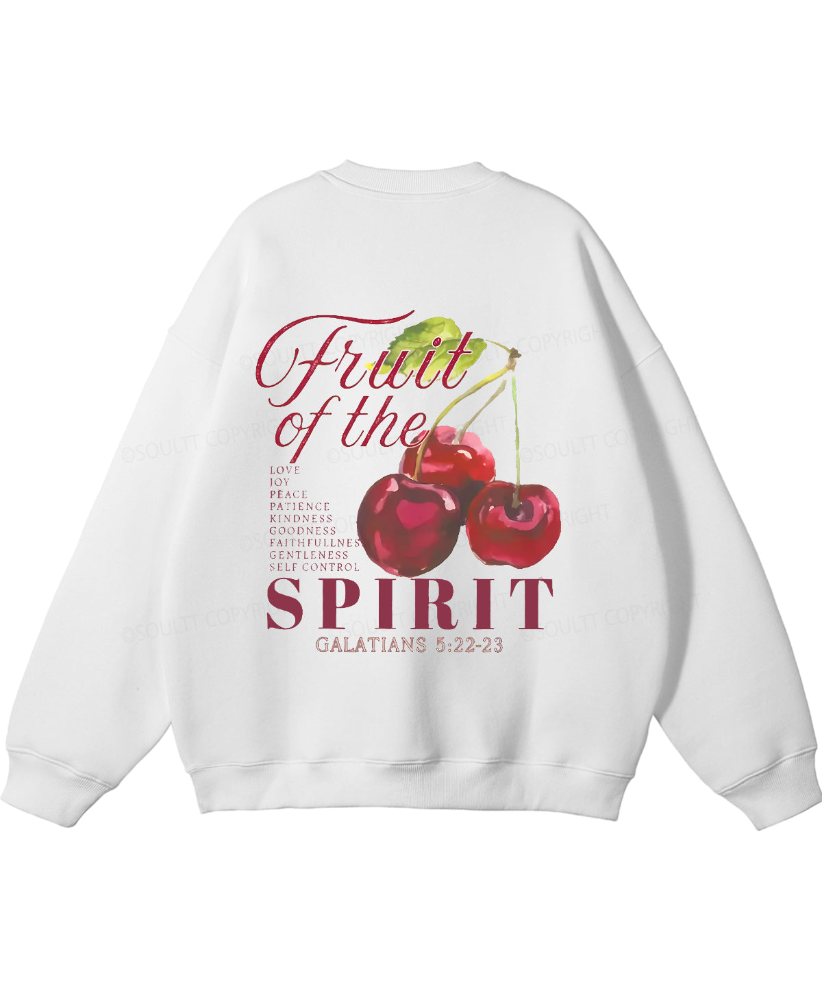Fruit Of The Spirit Double Sided Christian Sweatshirt