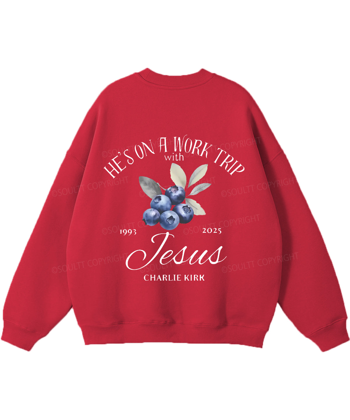 He's On A Work Trip Double Sided Christian Sweatshirt