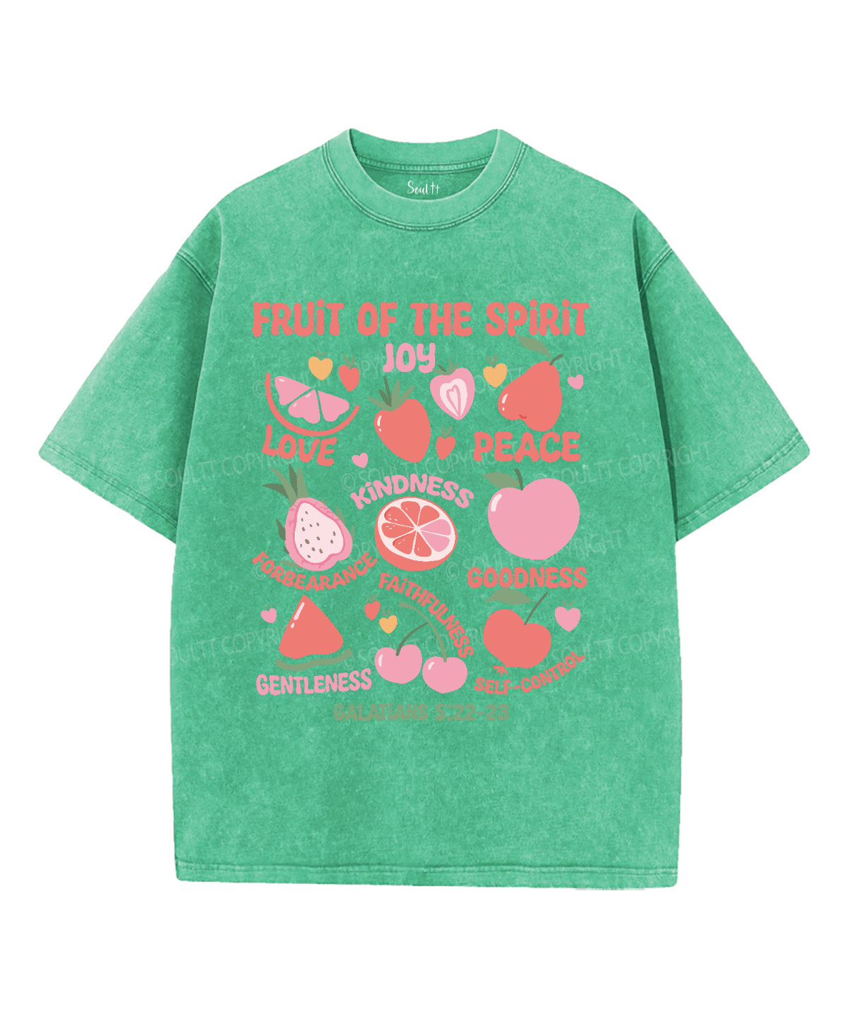 Fruit Of The Spirit Washed Christian T-shirt