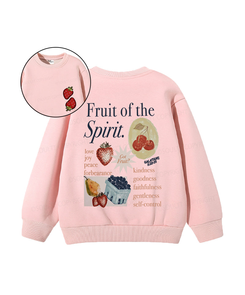 Kids Fruit Of The Spirit Double Sided Christian Sweatshirt