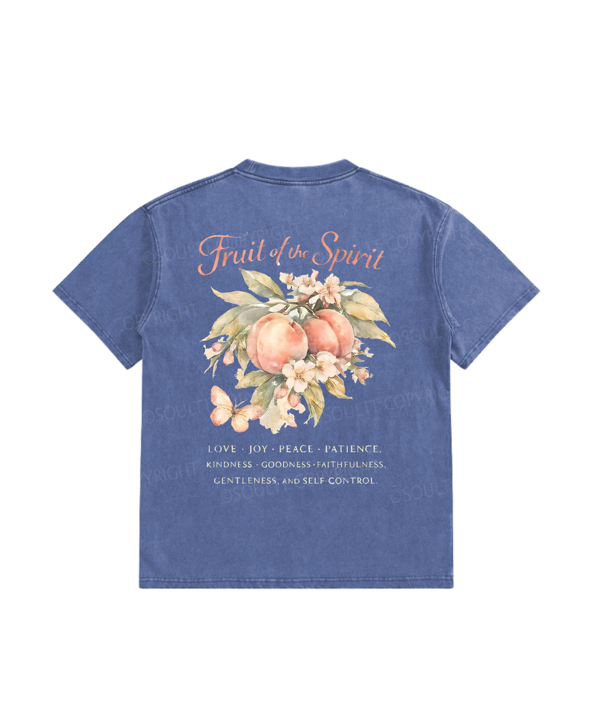 Kids Fruit Of The Spirit Double Sided Washed Christian T-shirt