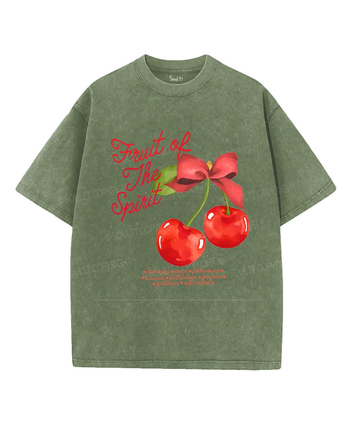 Fruit of the Spirit Unisex Washed Christian T-shirt