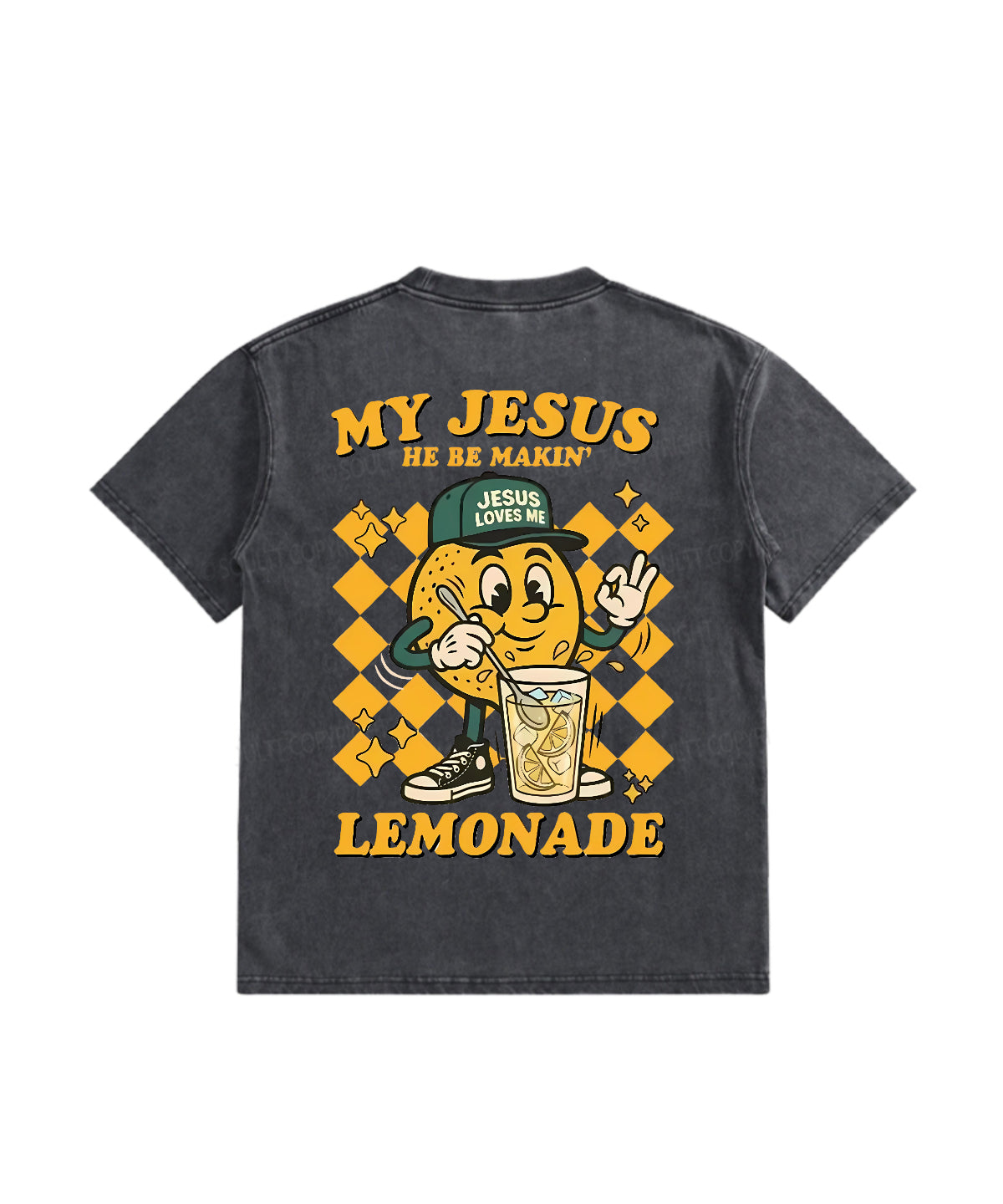 Kids Life Gave Me Some Lemons Double Sided Washed Christian T-shirt