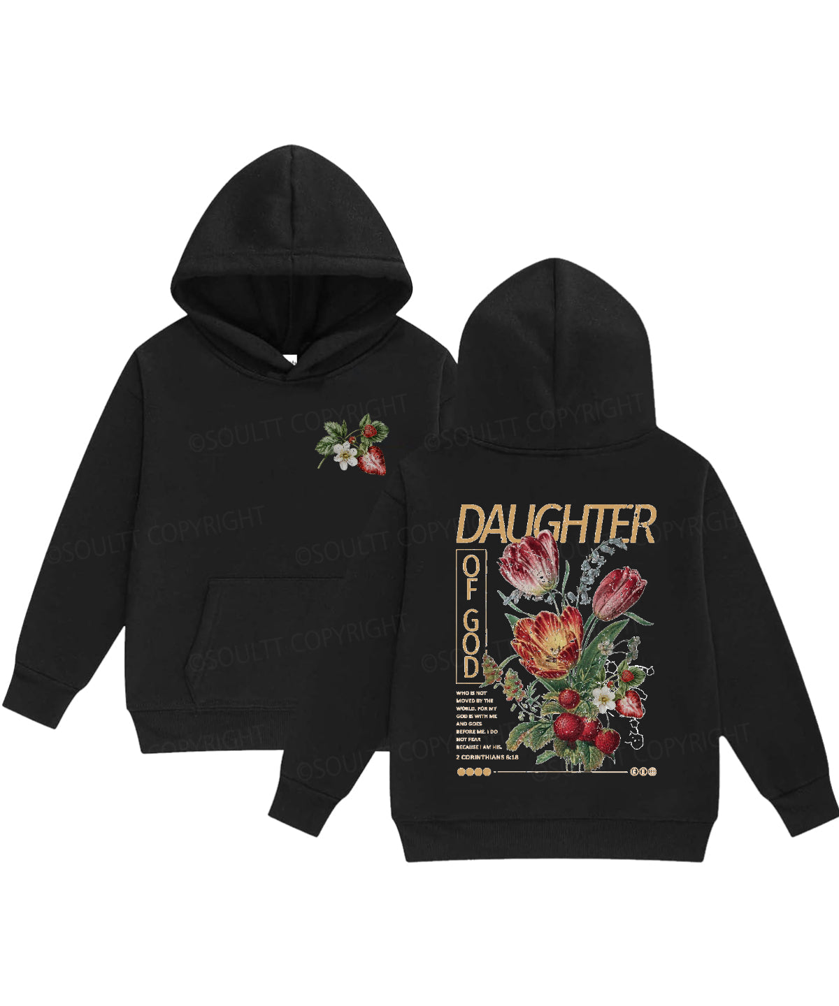 Kids Daughter Of God Double Sided Christian Hoodie