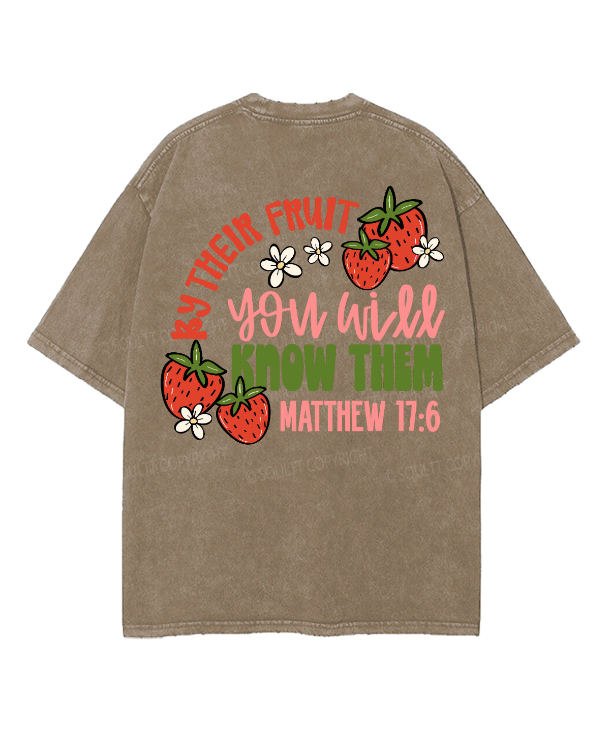 By Their Fruit Double Sided Unisex Washed Christian T-shirt