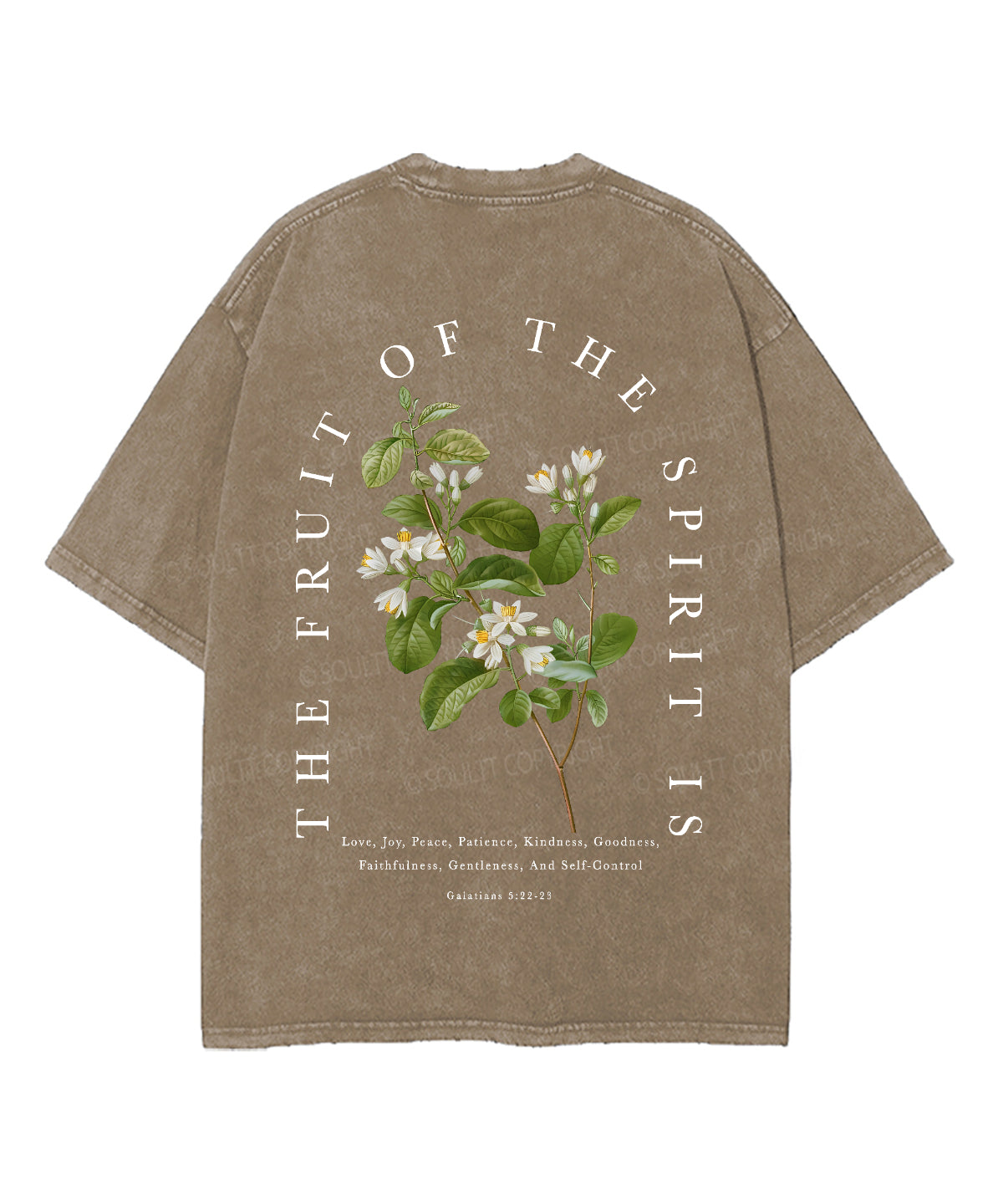 Fruit Of The Spirit Double Sided Unisex Washed Christian T-shirt