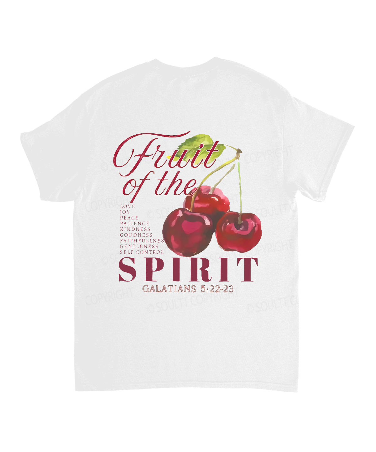 Fruit Of The Spirit Double Sided Unisex Cotton Christian T-Shirt