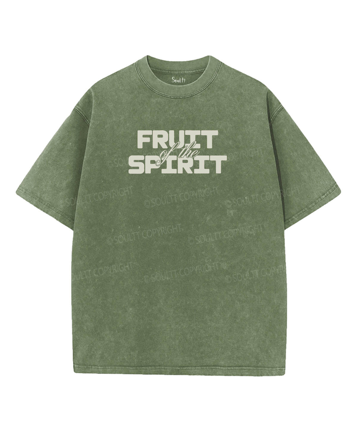 Fruit Of The Spirit Double Sided Unisex Washed Christian T-shirt