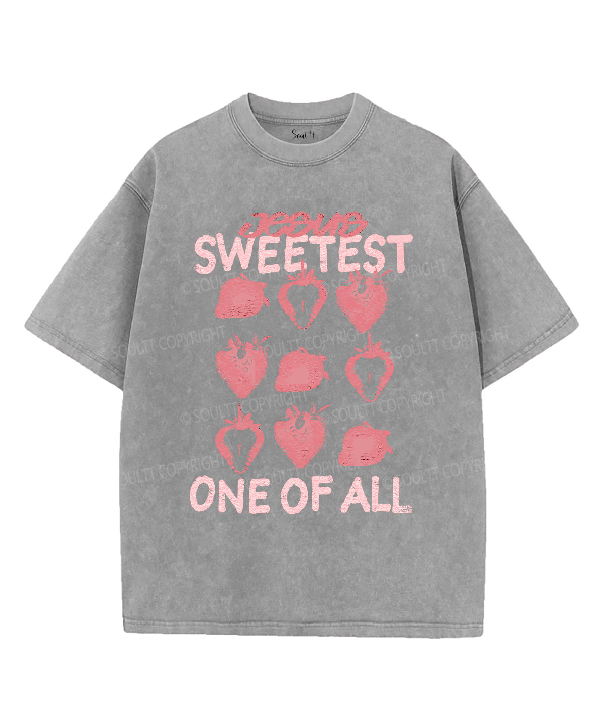 JESUS SWEETEST ONE OF ALL Unisex Washed Christian T-shirt