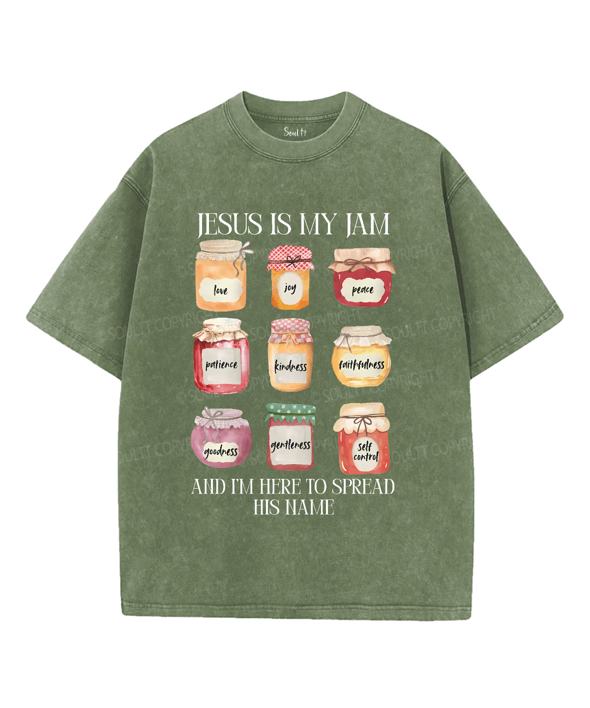 Jesus Is My Jam Unisex Washed Christian T-shirt