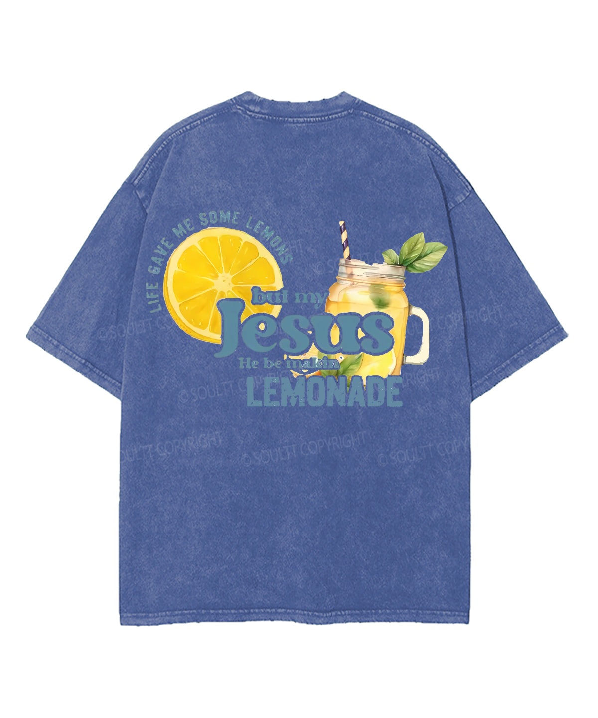 Life Gave Me Some Lemons Double Sided Unisex Washed Christian T-shirt