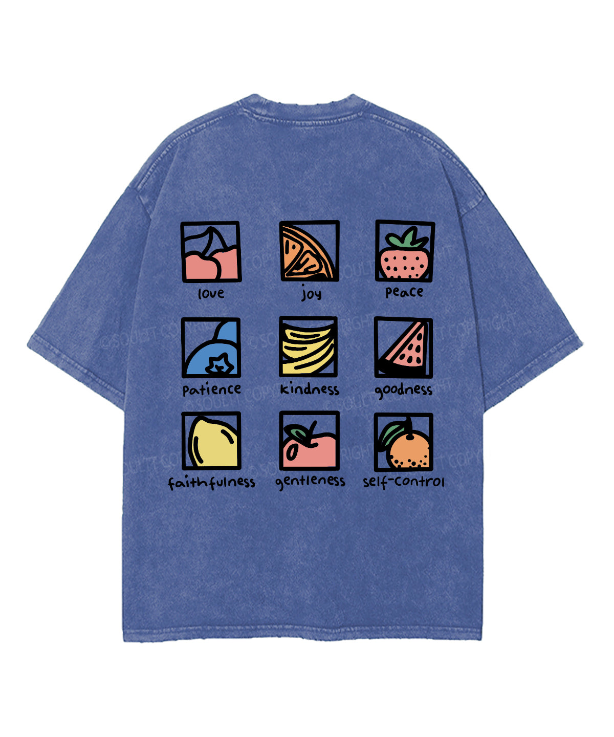 Fruit Of The Spirit Double Sided Washed Christian T-shirt