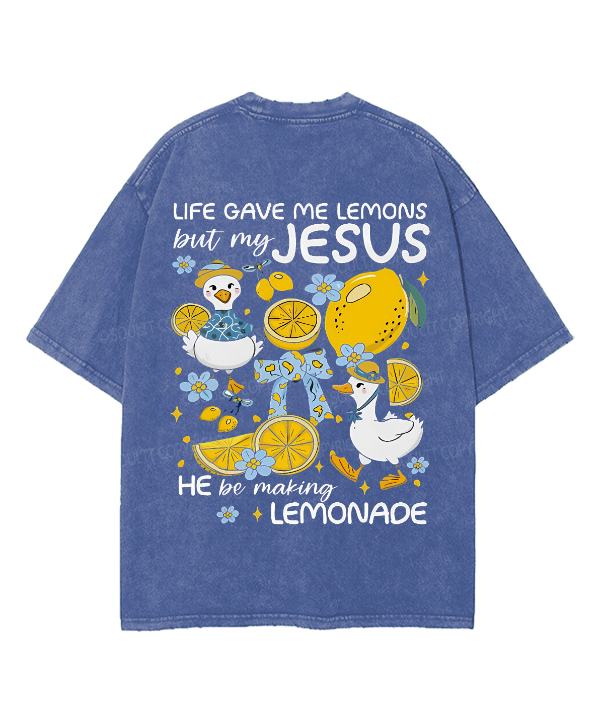 Life Gave Me Some Lemons Double Sided Unisex Washed Christian T-shirt