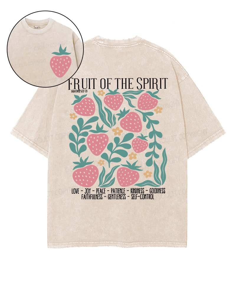 Fruit Of The Spirit Double Sided Unisex Washed Christian T-shirt