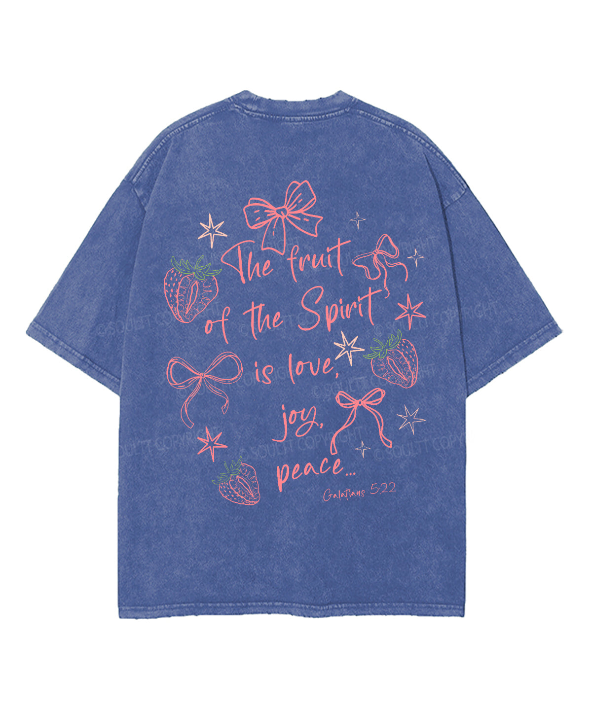 Fruit Of The Spirit Double Sided Unisex Washed Christian T-shirt