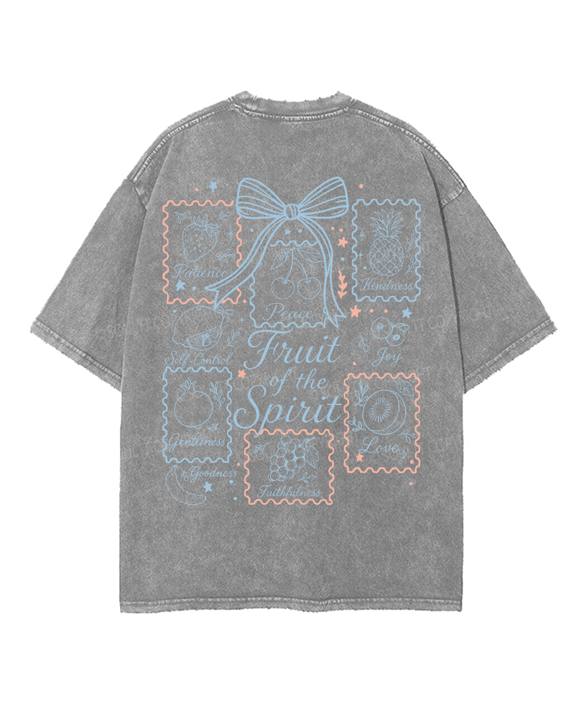 Fruit Of The Spirit Double Sided Unisex Washed Christian T-shirt