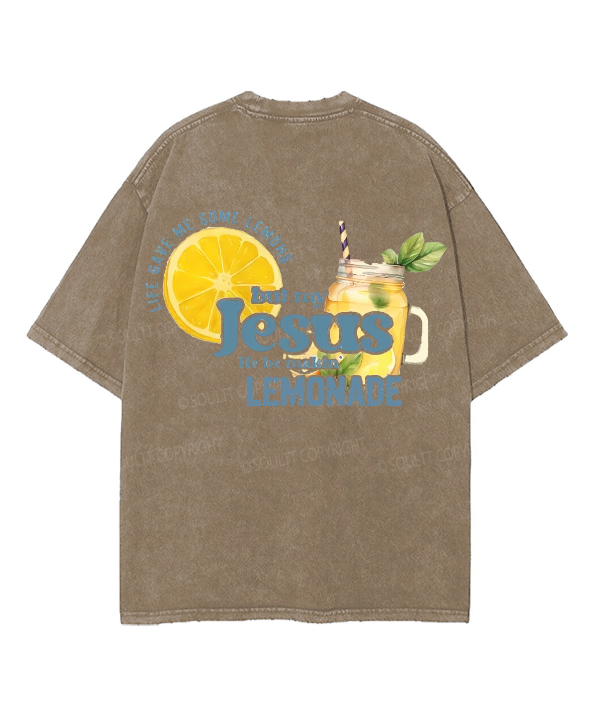 Life Gave Me Some Lemons Double Sided Unisex Washed Christian T-shirt