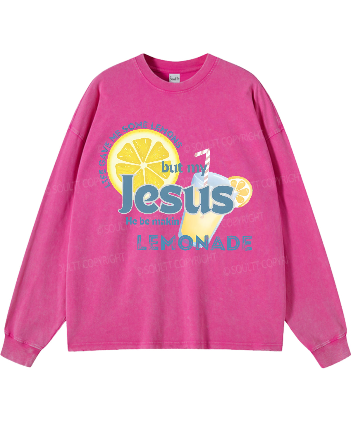 Life gave me some lemons Washed Christian Long-sleeve T-shirt