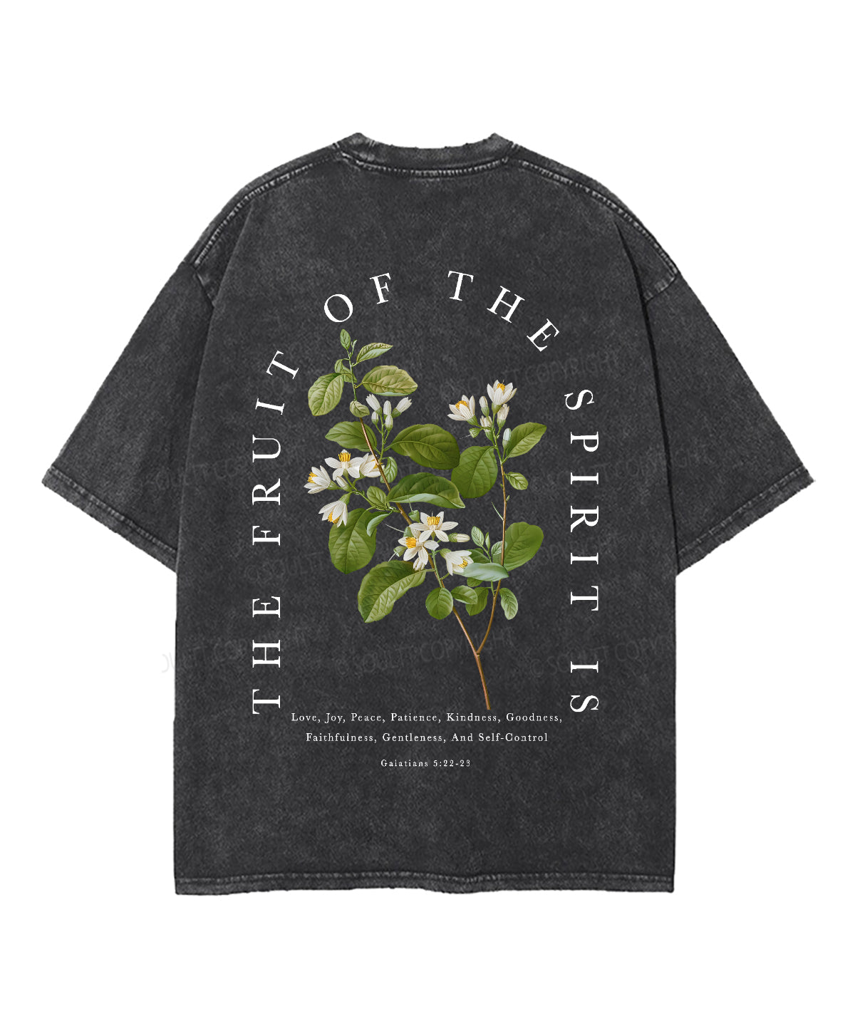 Fruit Of The Spirit Double Sided Unisex Washed Christian T-shirt