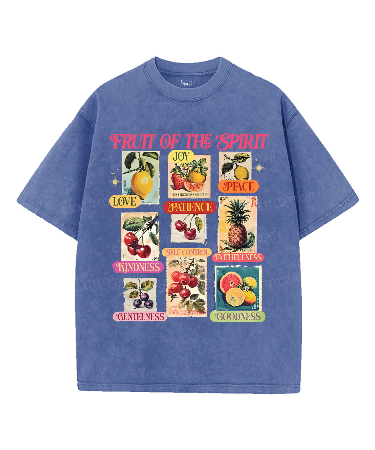 Fruit Of The Spirit Unisex Washed Christian T-shirt