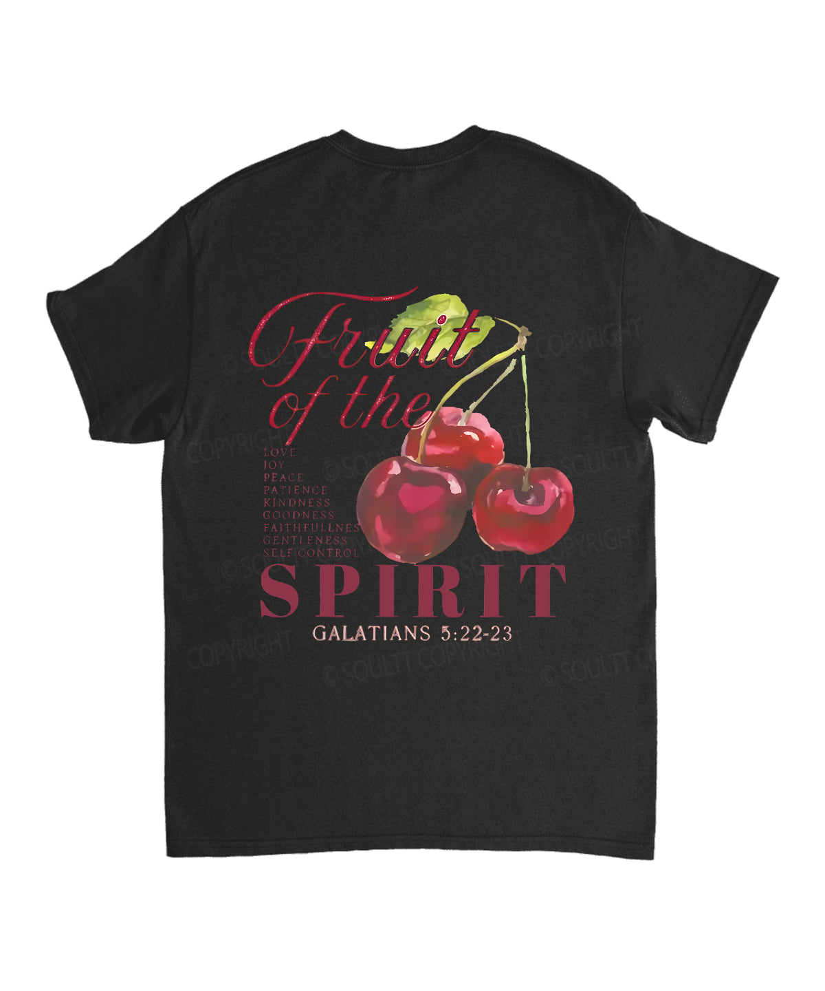 Fruit Of The Spirit Double Sided Unisex Cotton Christian T-Shirt