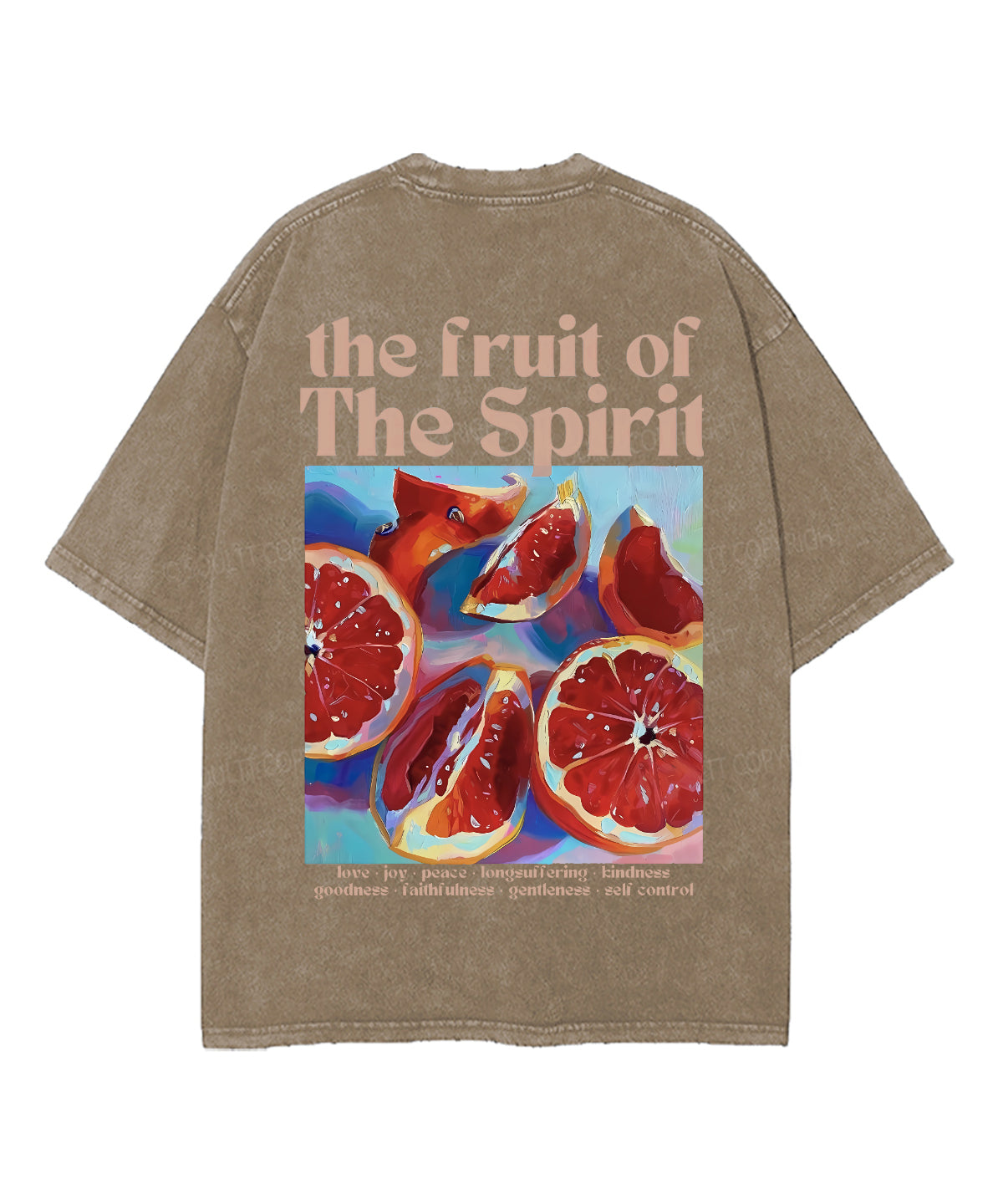 The Fruit Of The Spirit Double Sided Unisex Washed Christian T-shirt