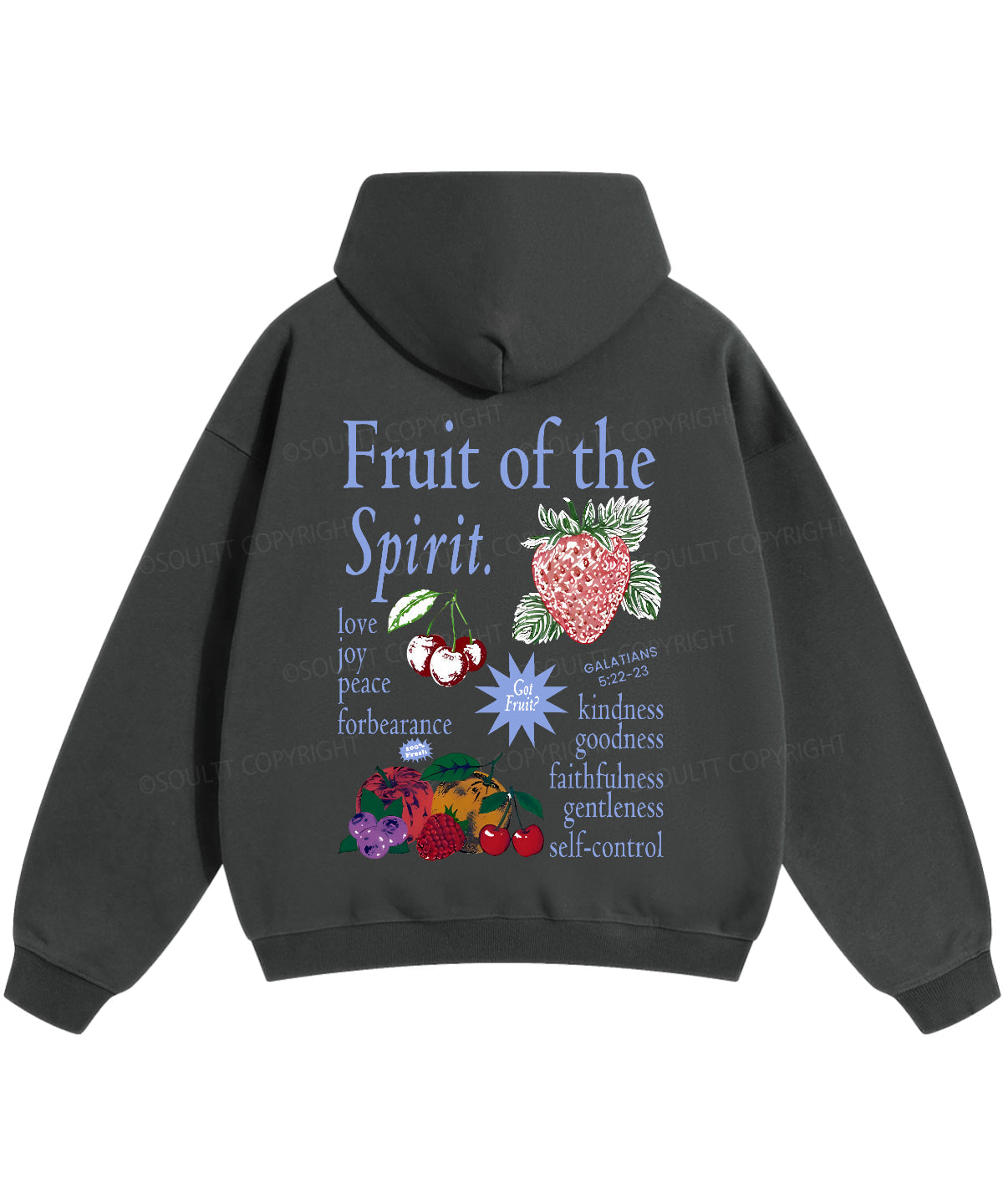 Fruit Of The Spirit Double Sided Christian Hoodie