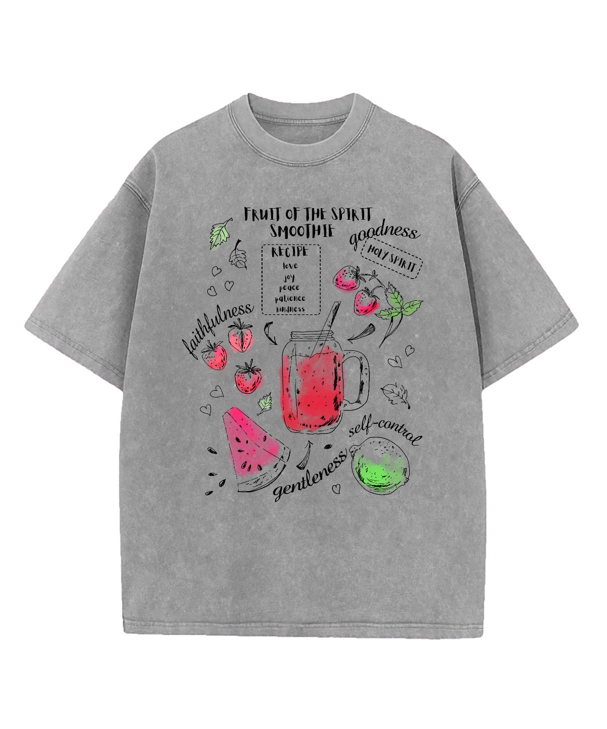 Fruit Of The Spirit Smoothie Washed Christian T-shirt