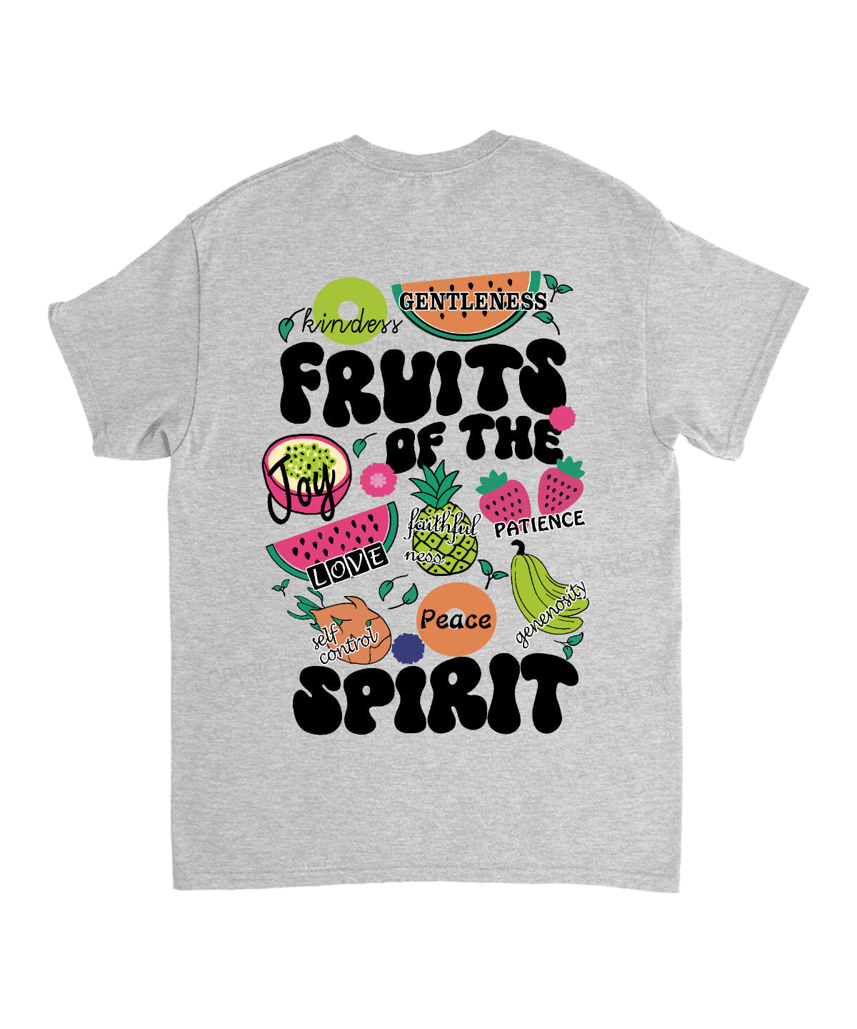 Fruits of the Spirit Double Sided Unisex Cotton Christian T-Shirt
