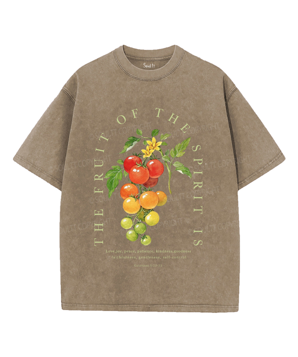 The Fruit Of The Spirit Unisex Washed Christian T-shirt