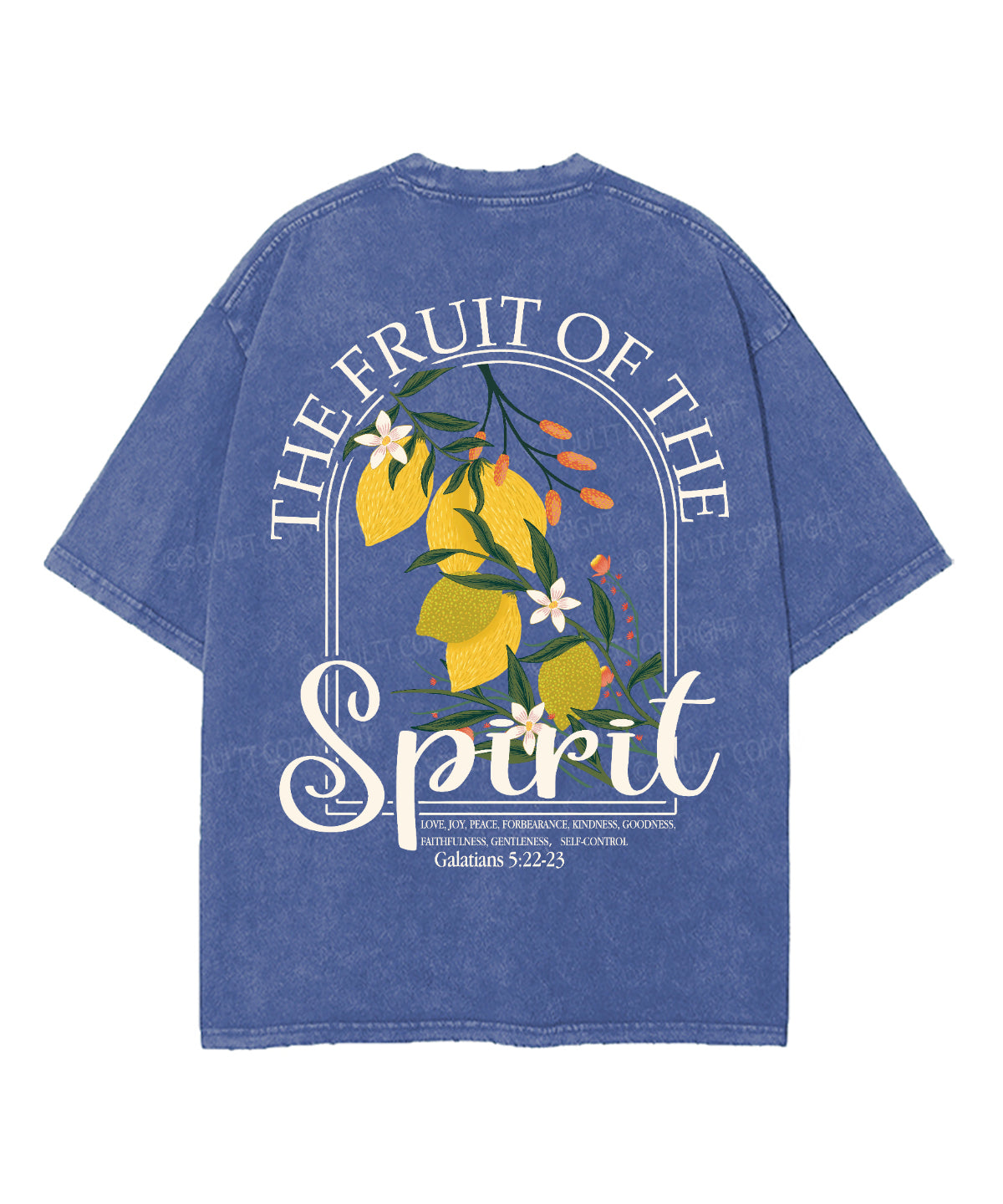 The Fruit Of The Spirit Double Sided Unisex Washed Christian T-shirt