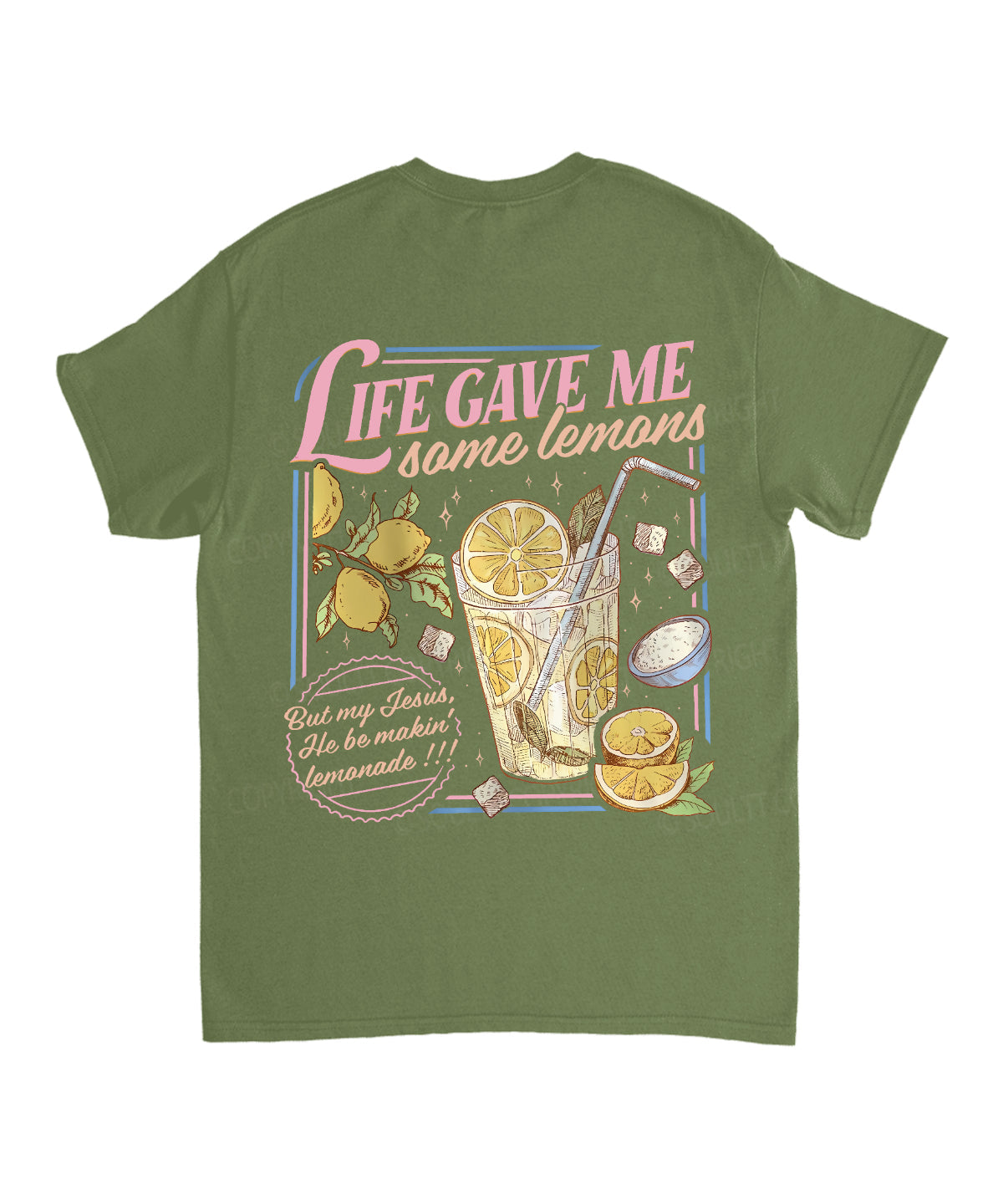 Life Gave Me Some Lemans Double Sided Unisex Cotton Christian T-Shirt