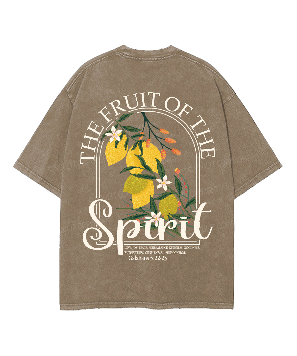 The Fruit Of The Spirit Double Sided Unisex Washed Christian T-shirt