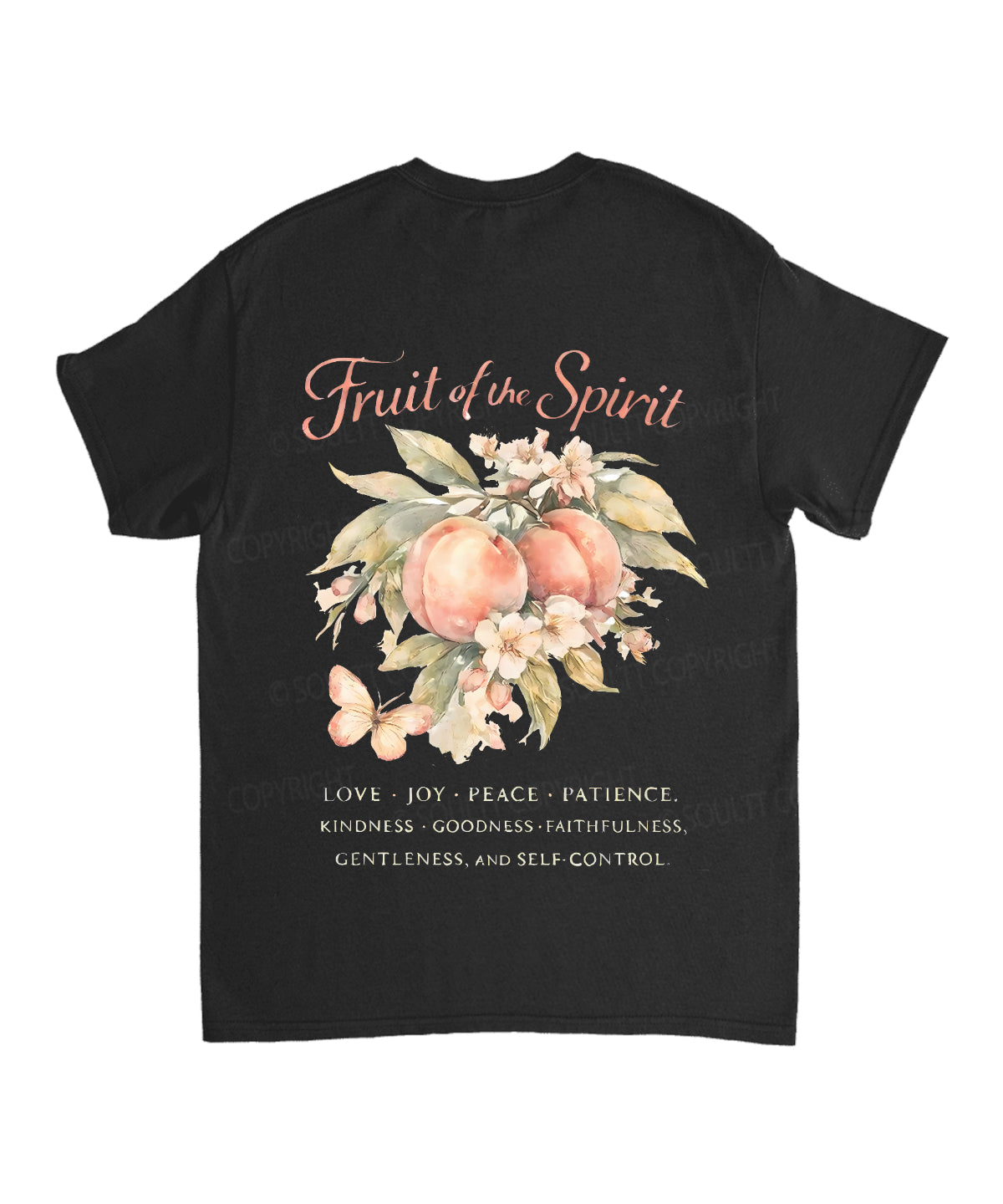 Fruit Of The Spirit Double Sided Unisex Cotton Christian T-Shirt