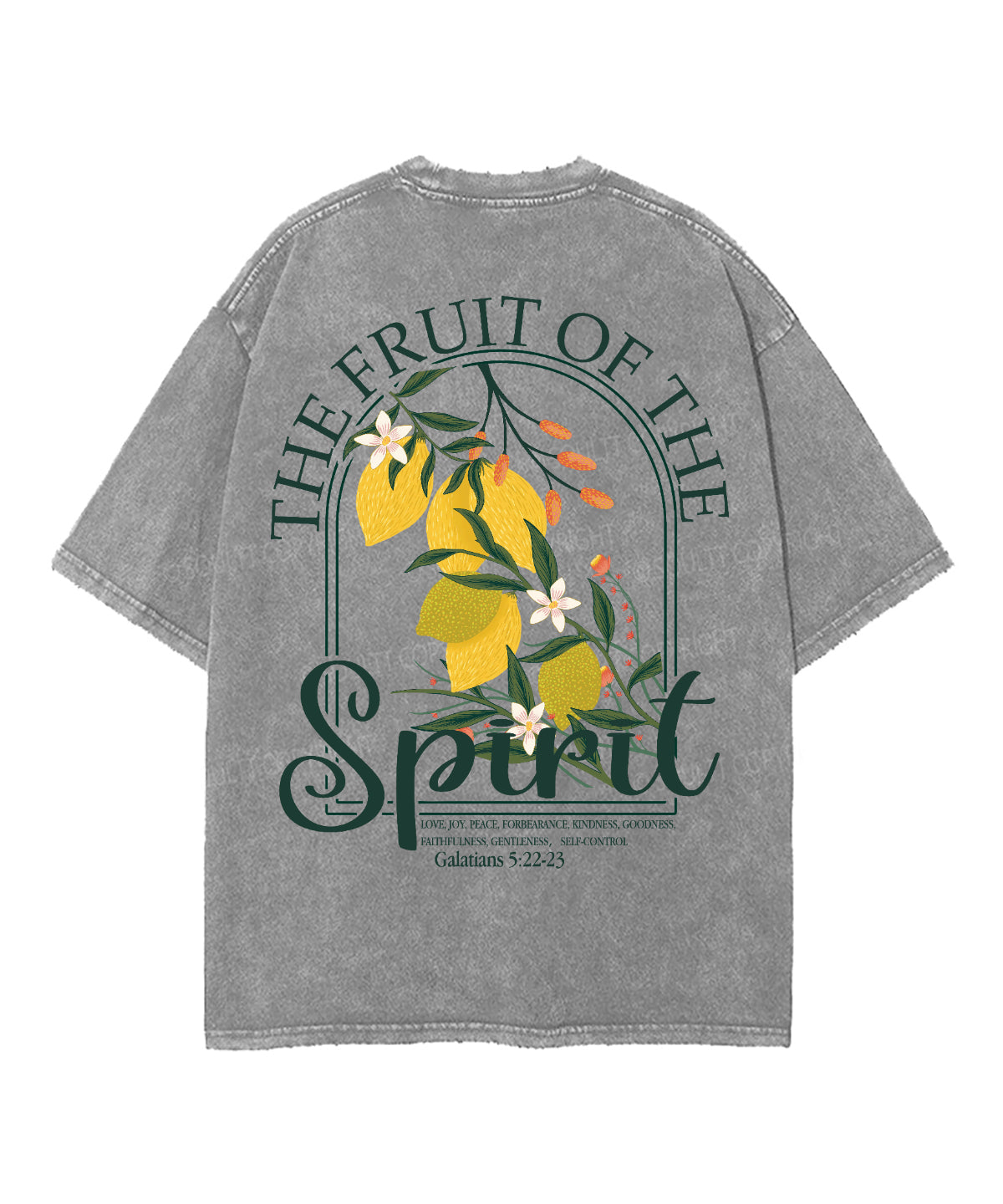 The Fruit Of The Spirit Double Sided Unisex Washed Christian T-shirt