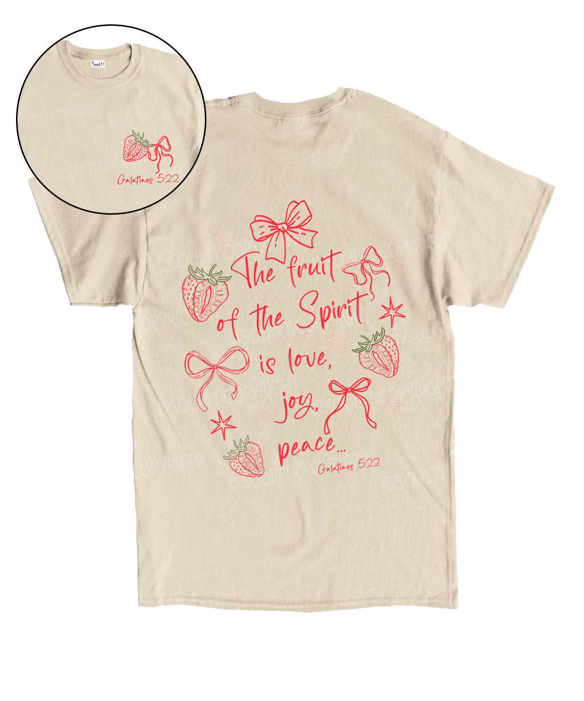 Fruit Of The Spirit Double Sided Unisex Cotton Christian T-Shirt