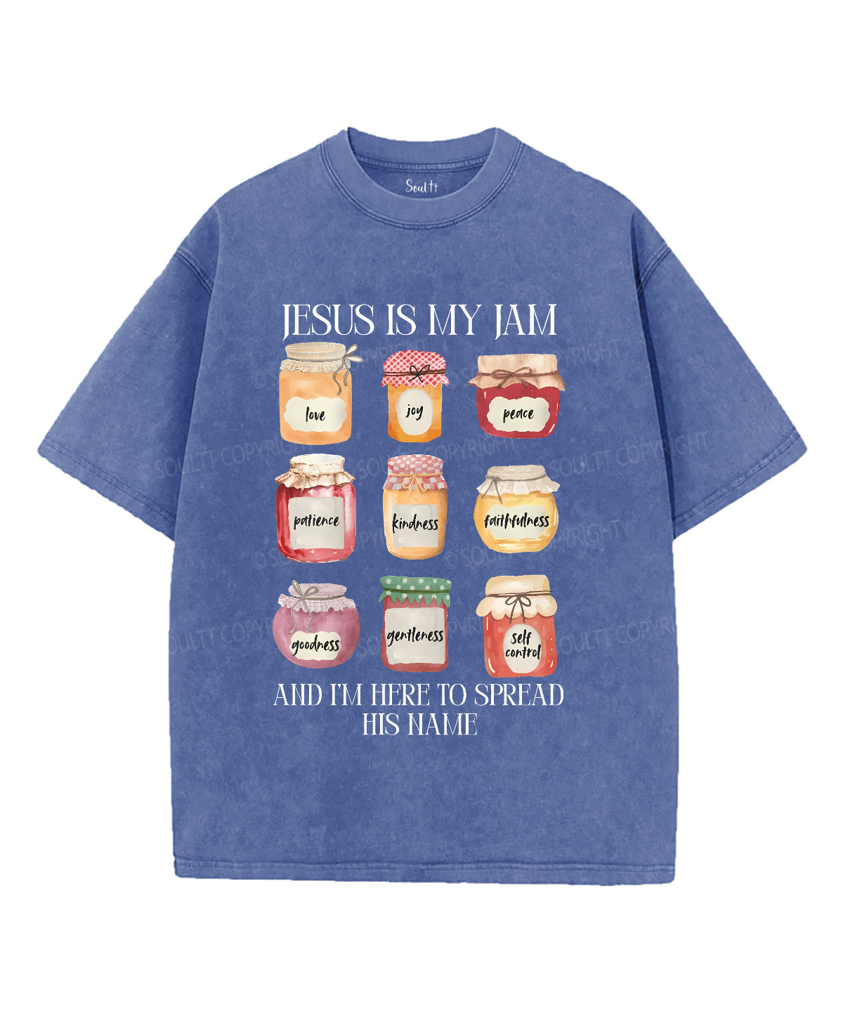 Jesus Is My Jam Unisex Washed Christian T-shirt