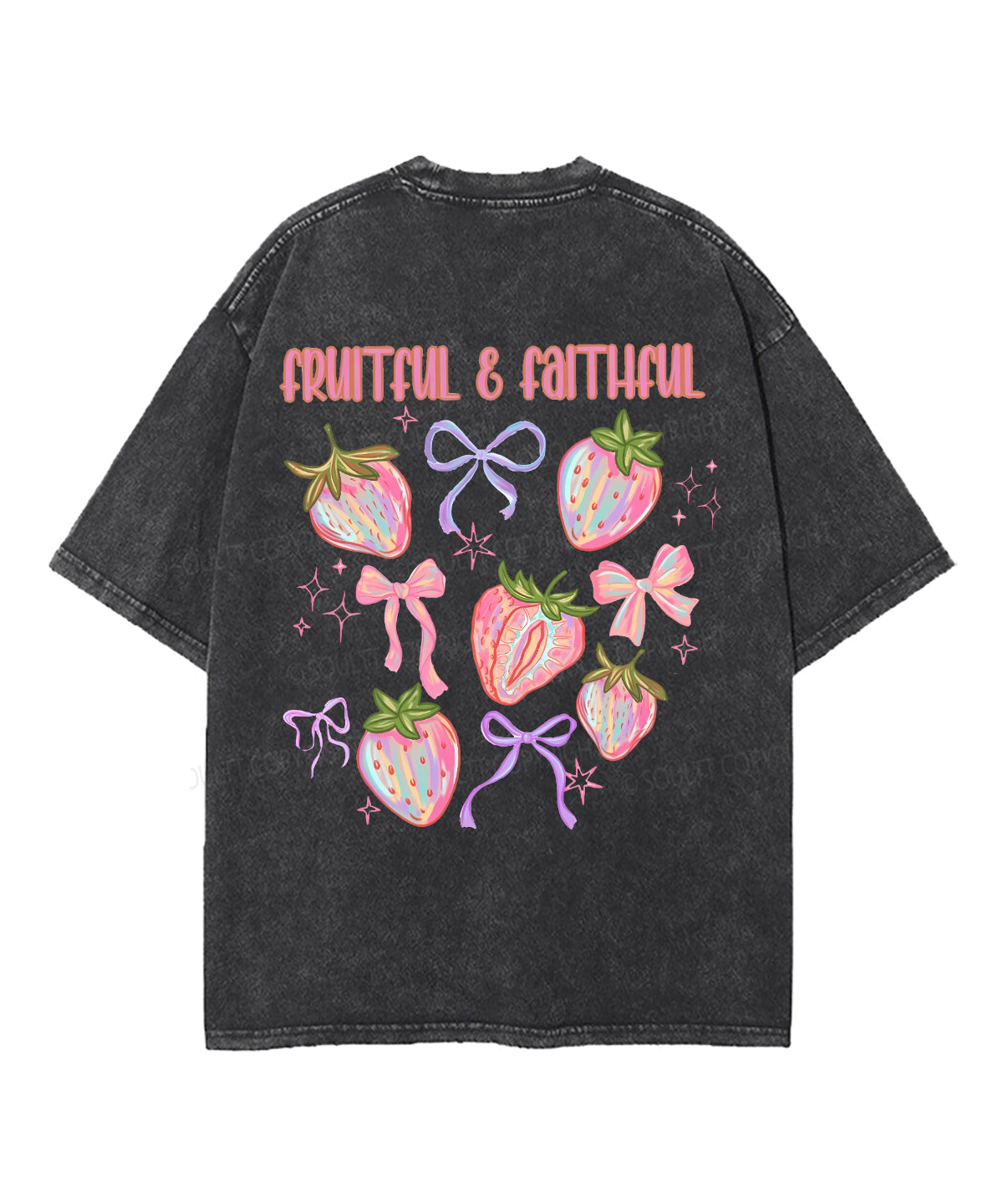 Fruit Of The Spirit Double Sided Unisex Washed Christian T-shirt