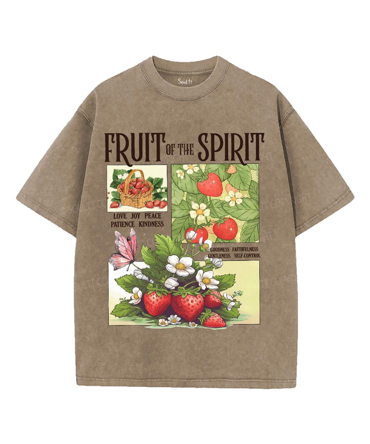 Fruit Of The Spirit Unisex Washed Christian T-shirt