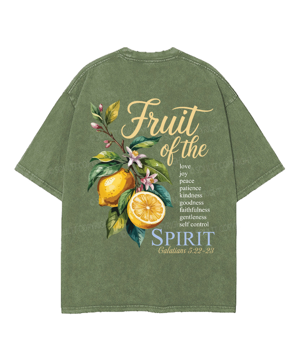 Fruit Of The Spirit Unisex Washed Christian T-shirt
