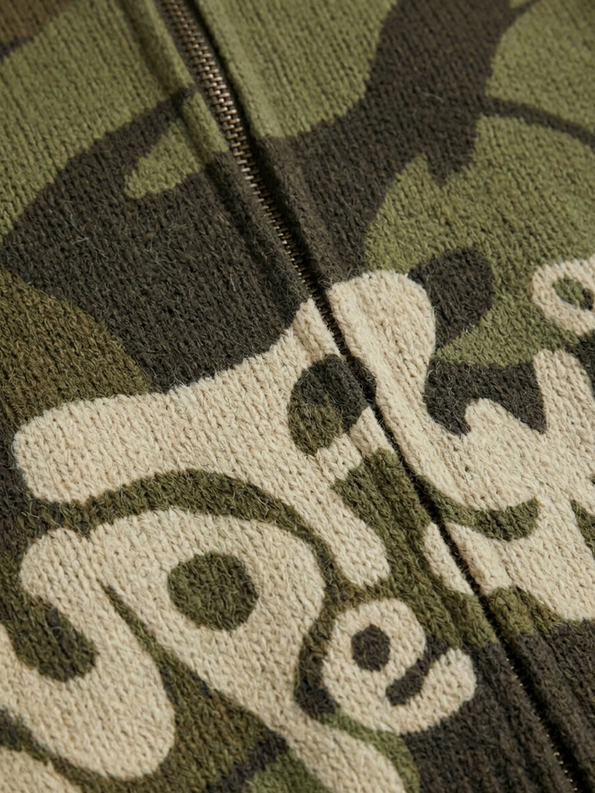 Camo Zip Knit