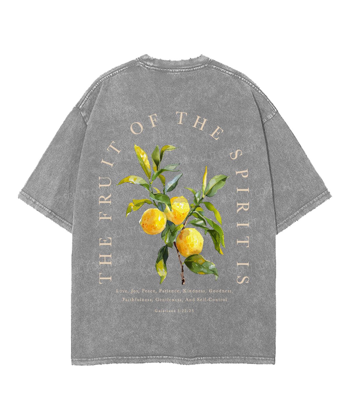 The Fruit Of The Spirit Double Sided Unisex Washed Christian T-shirt