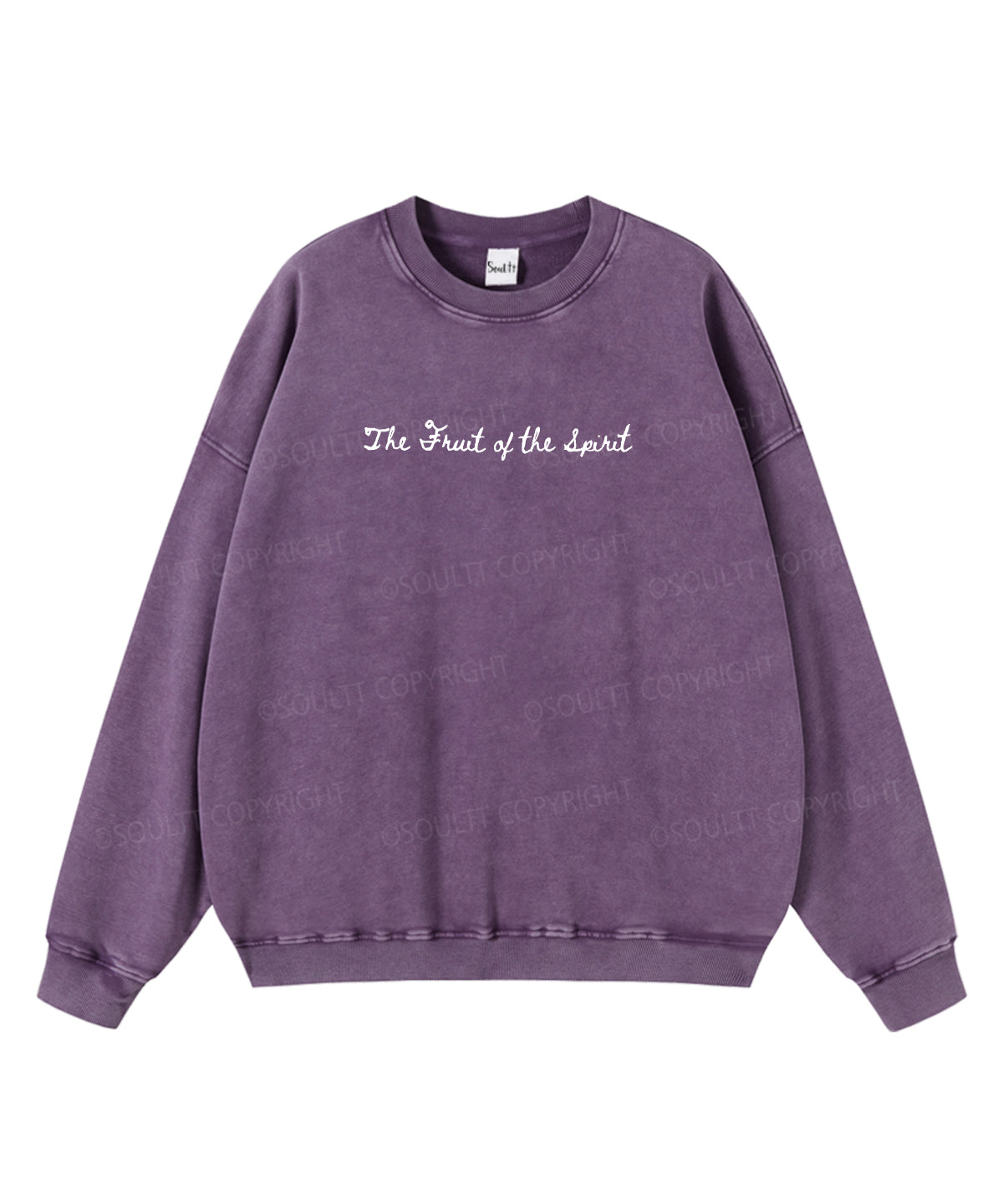 Fruit Of The Spirit Double Sided Washed Christian Sweatshirt